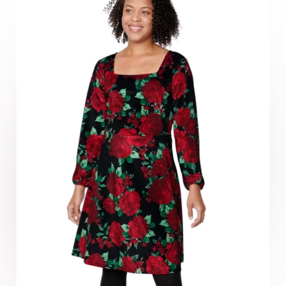 Children’s Place Velvet Floral Dress Size Small